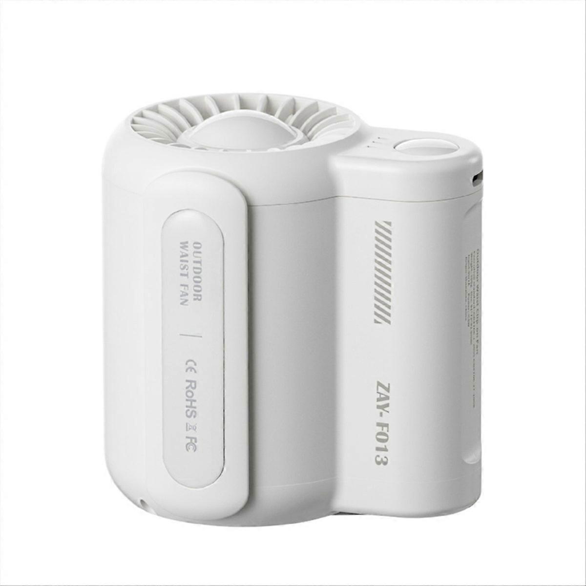 Leiser, Tragbarer, Klingenloser Clip-ventilator, Weiß, Zum Befestigen Am Gürtel Für Den Außeneinsatz, Freihändige Bedienung, Kühle Und Diskrete Brise, Wiederverwendbares Modell, Ideal Zum Wandern Und