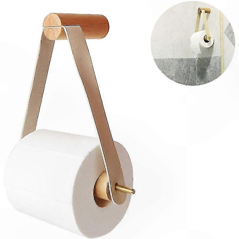 Vintage-toilettenpapierhalter Zur Wandmontage, Badezimmeraccessoire Aus Holz, Spender Im Retro-stil Für Die Heimdekoration, Weiße Oberfläche