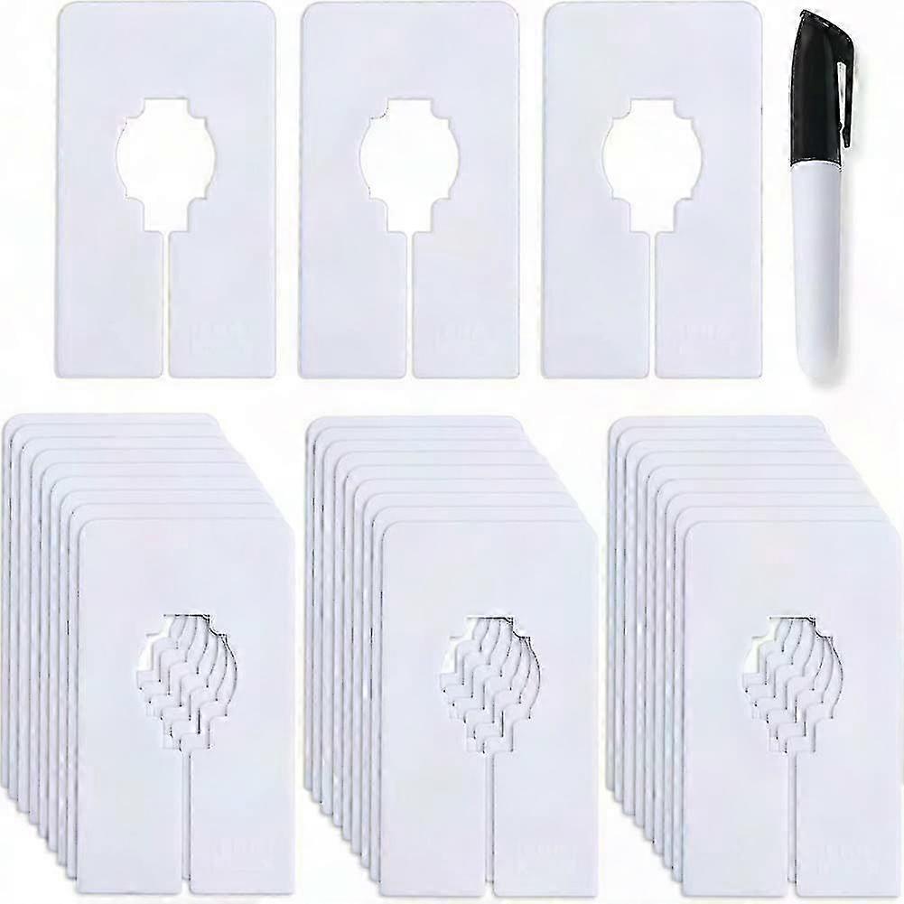 Kleidertrenner Zum Aufhängen Von Kleidung, 30er-pack, Weiß, 1,5x, Rechteckig, Kleiderschrank-organizer, Kleidertrenner Zum Sortieren Und Aufbewahren Ihrer Kleidung.