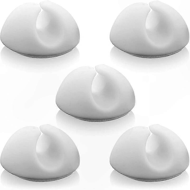 Weiße Kabelclips Zur Organisation Von Kabeln Bis Zu 8 Mm Durchmesser, Mehrzweckclips Für Büro Und Haushalt, Set Mit 5 Kabelclips