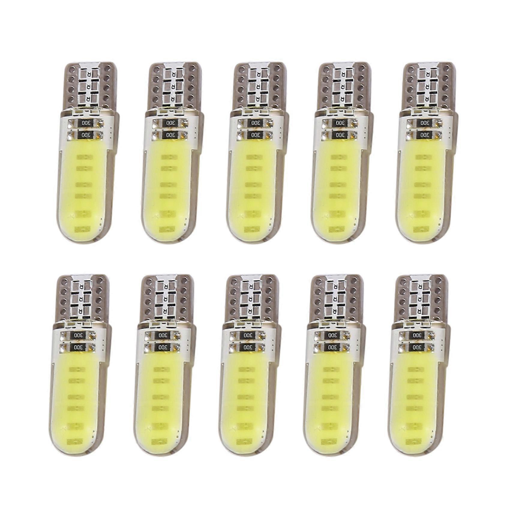 Packung Mit 10 T10 W5w Cob Led-lampen, Innenbeleuchtung, Seitenmarkierungsleuchten Für Autos, Weiß, 12v, Direkter Ersatz.