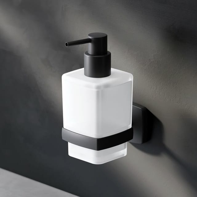 AM.PM Seifenspender aus Glas Gem Schwarz