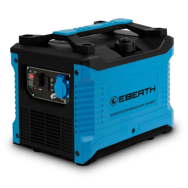 EBERTH 1000 Watt Inverter Stromerzeuger Leise Stromgenerator 1x 230V 2x USB
