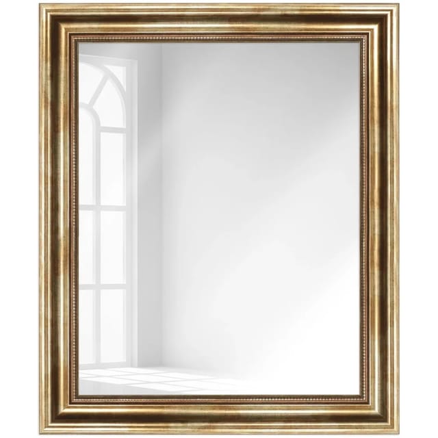WANDStyle Wandspiegel H550 aus Massivholz in Gold 80 x 110 cm im Stil Antik