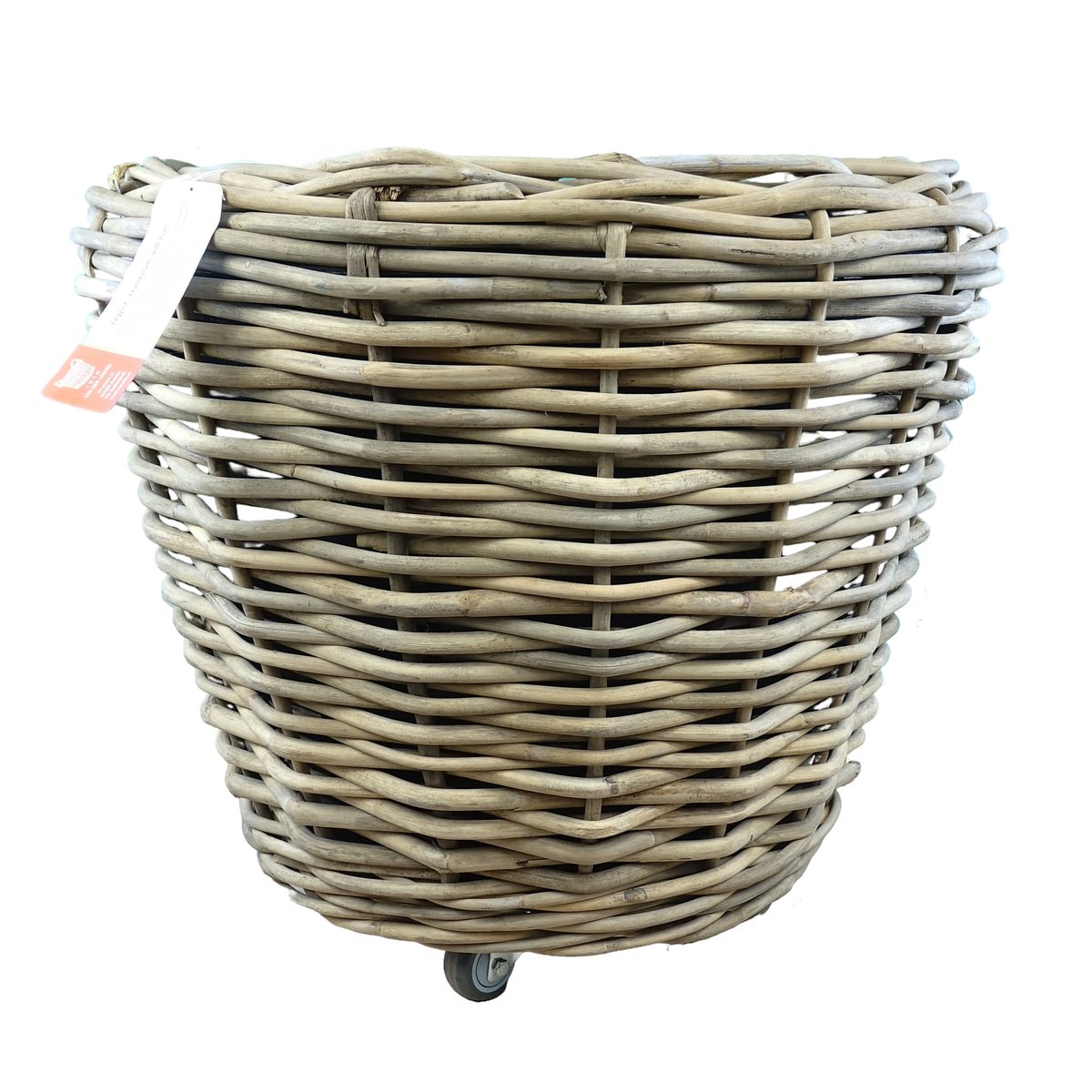 Van Der Leeden Drypot® Rattan Pflanzkübel Grau Auf Rollen Ø 83 Cm - Sylter Körbe