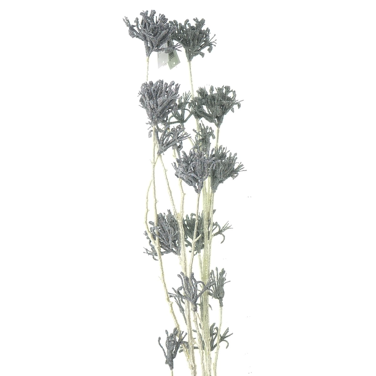 Dpi Weihnachtsdeko Fantasiezweig Silberfarben Mit Glitter 107 Cm - Kunstblumen