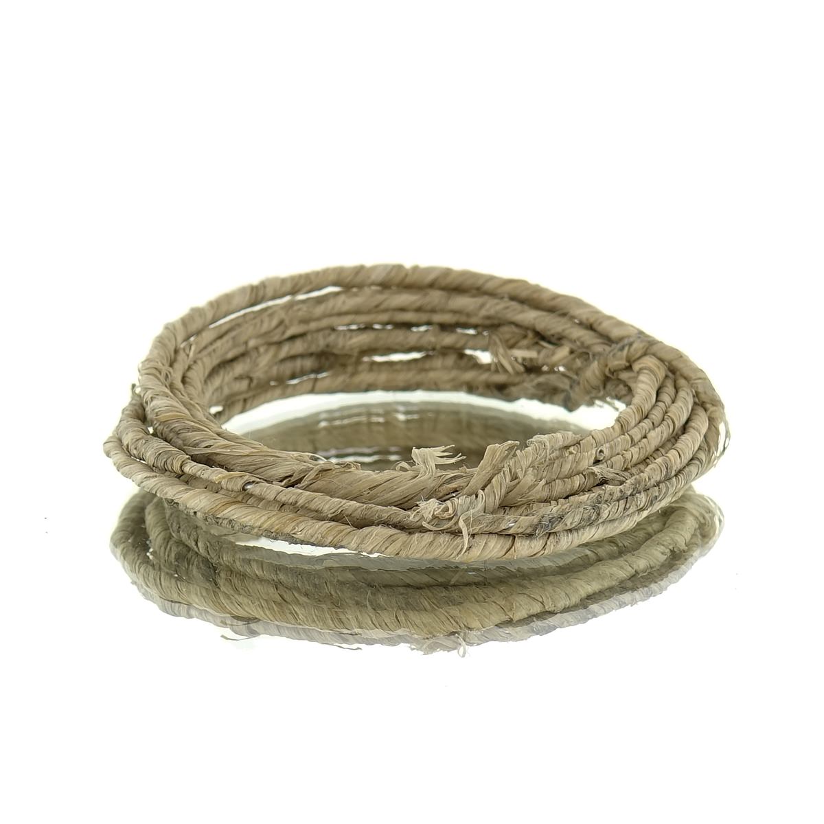 H & R Bastel - Rustic Wire Natur Beige-braun Ummantelter Draht Ø 3-5 Mm - 3 Meter