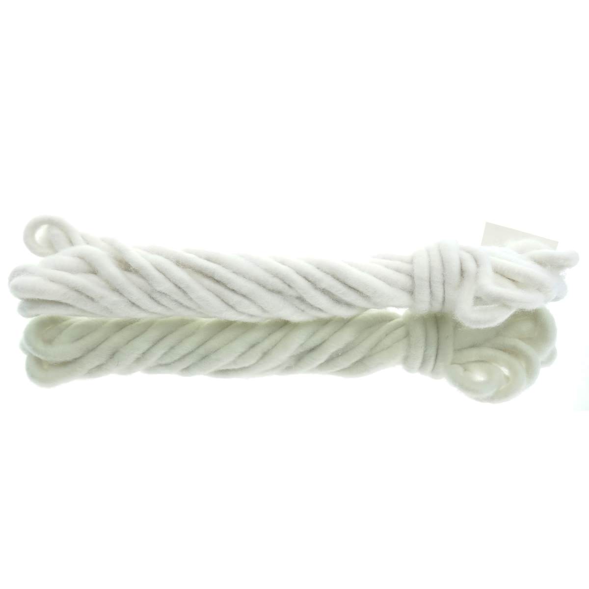 Posiwio Deko - Kordel Wollweiß Ø 1 Cm 5 Meter - Polyester