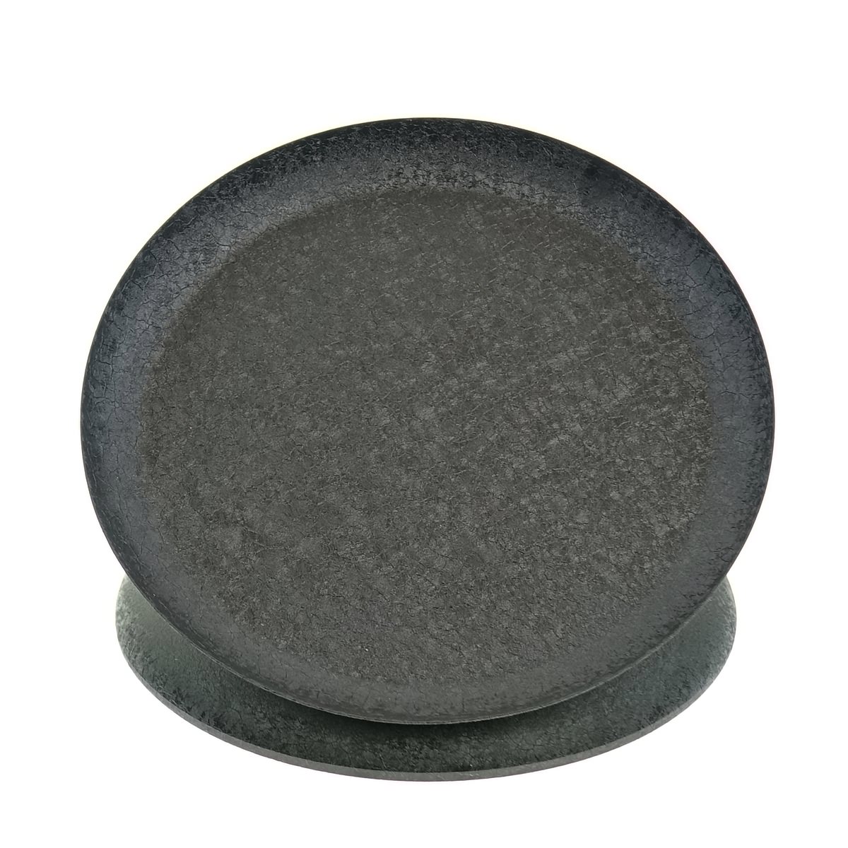 Scheulen Dekoteller M Schwarz Mit Strukturoberfläche Ø 20 Cm - Metall