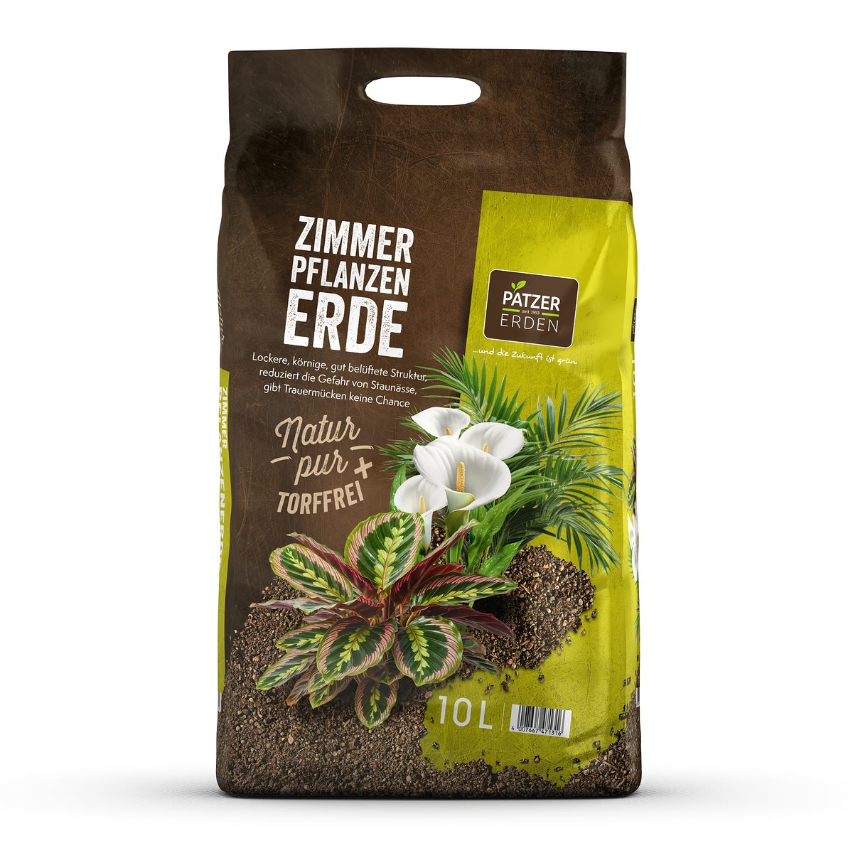 Patzer Natur Pur Zimmerpflanzenerde Torffrei - 10 Liter
