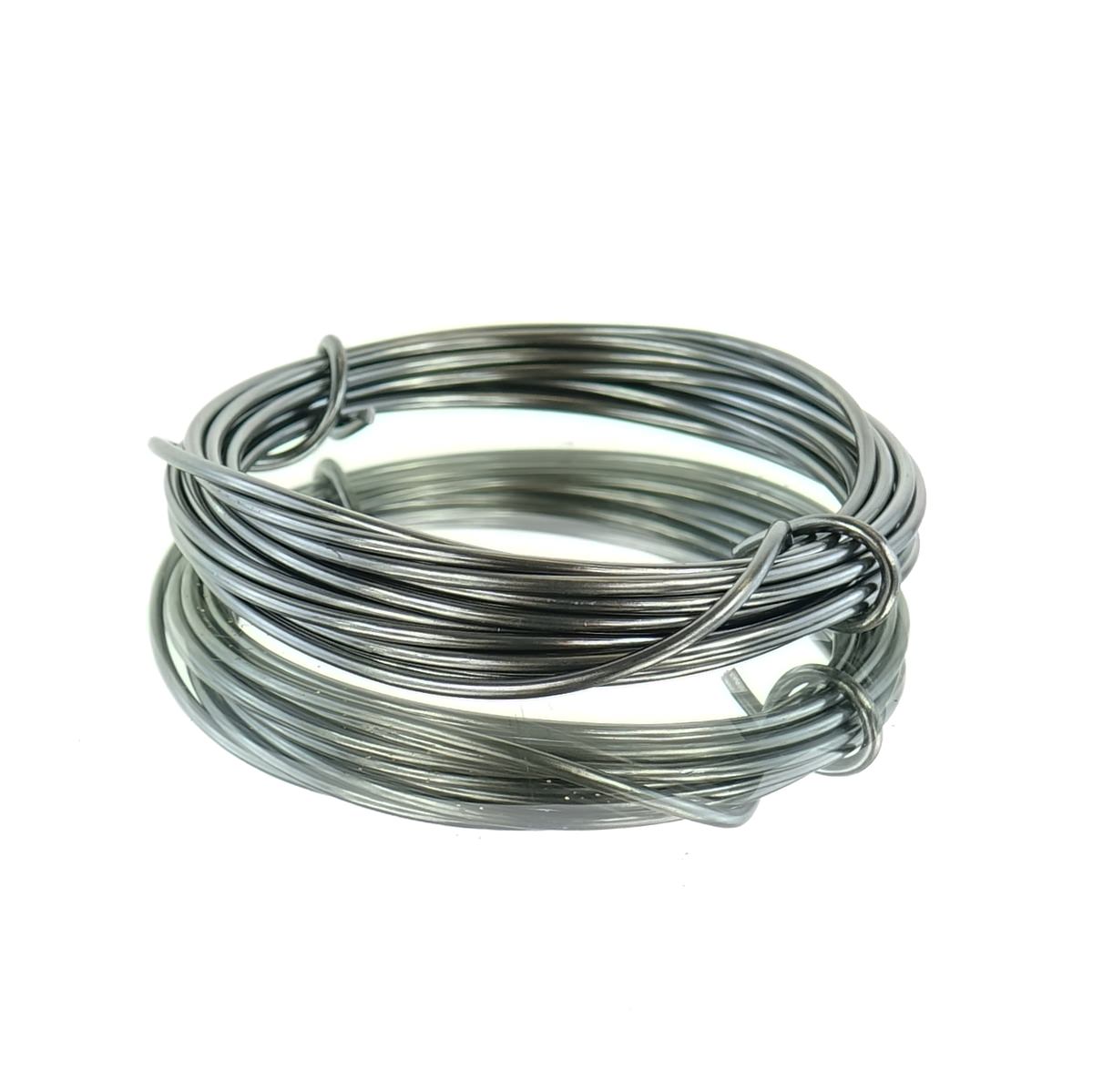 H & R Bastel - Aluminiumdraht Anthrazit Rostfrei Ø 2 Mm - 3 Meter
