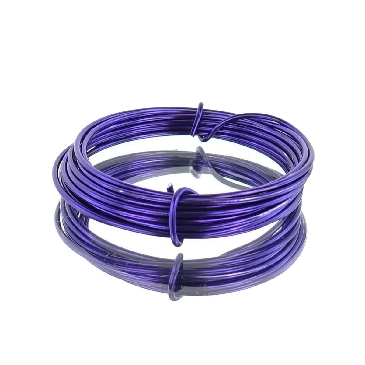 H & R Bastel - Aluminiumdraht Violett Rostfrei Ø 2 Mm - 3 Meter
