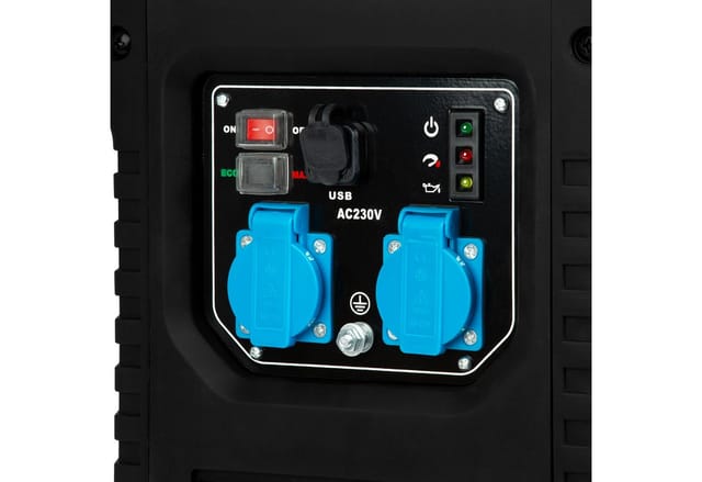 EBERTH 2000 Watt Inverter Stromerzeuger Leise Stromgenerator 2x 230V 2x USB