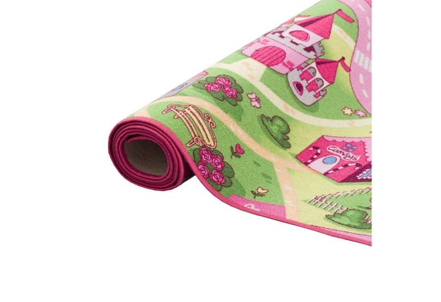 Snapstyle Kinder Spiel Teppich Girls Village Rosa 100x100cm