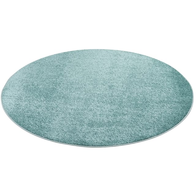 Snapstyle Hochflor Velours Teppich Luna Mintgrün 200cm Rund
