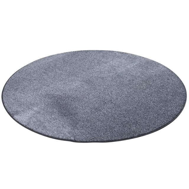Snapstyle Luxus Soft Velours Teppich Shine Anthrazit 100cm Rund