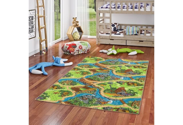Snapstyle Kinder Spiel Straßenteppich Türkis 80x160cm