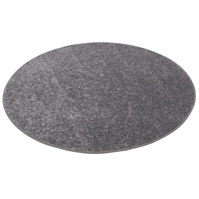 Snapstyle Hochflor Velours Teppich Cottage Grau 133cm Rund