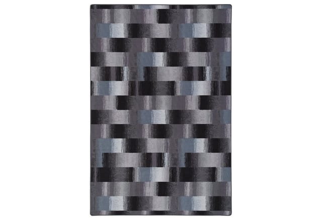Snapstyle Designer Velour Teppich Mystic Karo Blau Grau 80x160cm
