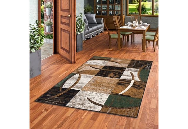 Pergamon Designer Teppich Brilliant Trend Grün 80x150cm