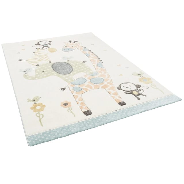 Pergamon Kinder Teppich Maui Kids Safari Tiere Bunt 140x200cm