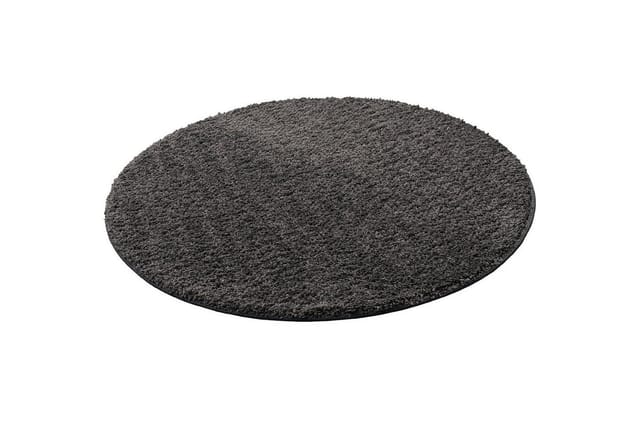 Snapstyle Luxus Hochflor Langflor Teppich Milano Rund Anthrazit 100x100cm