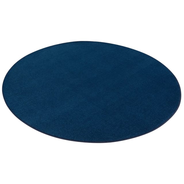 Snapstyle Trend Velours Teppich Joy Dunkelblau 100cm Rund