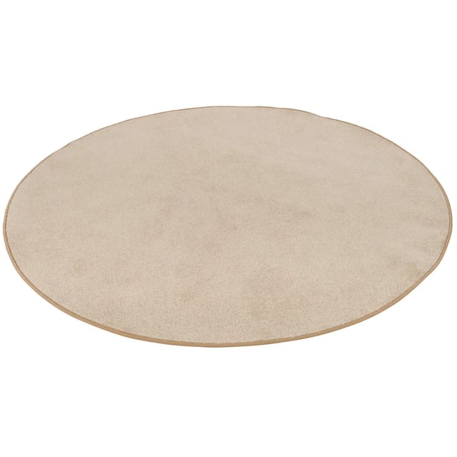 Snapstyle Trend Velours Teppich Joy Beige 133cm Rund
