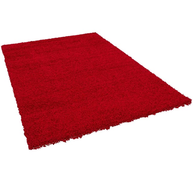 Pergamon Hochflor Langflor Teppich Aloha Rot 60x110cm