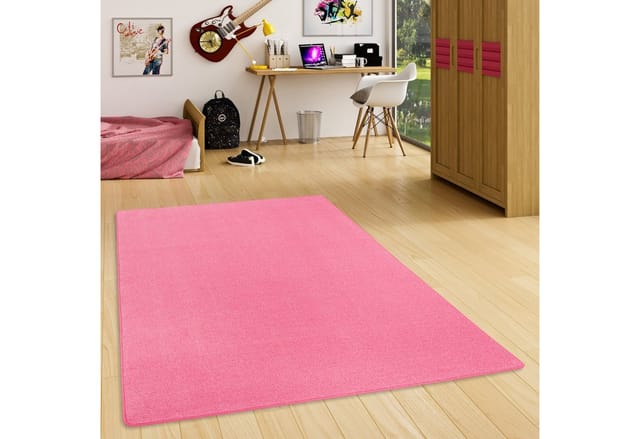 Snapstyle Trend Velours Teppich Joy Rosa 100x100cm