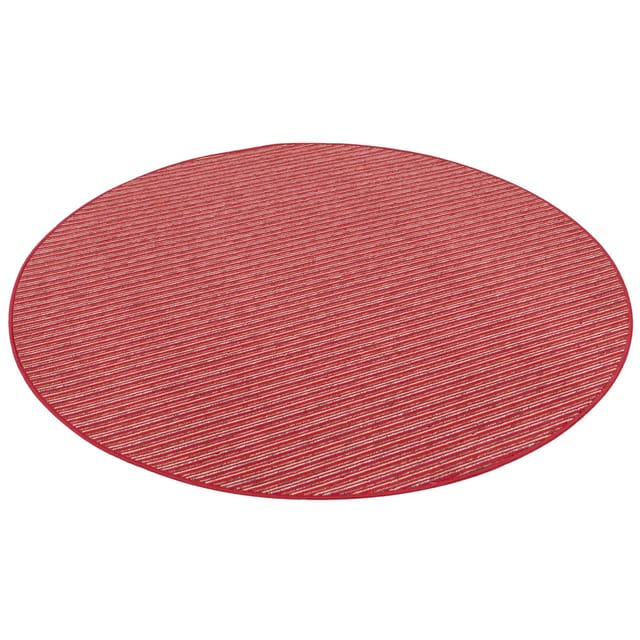 Snapstyle Streifenberber Teppich Marta Rot 160cm Rund