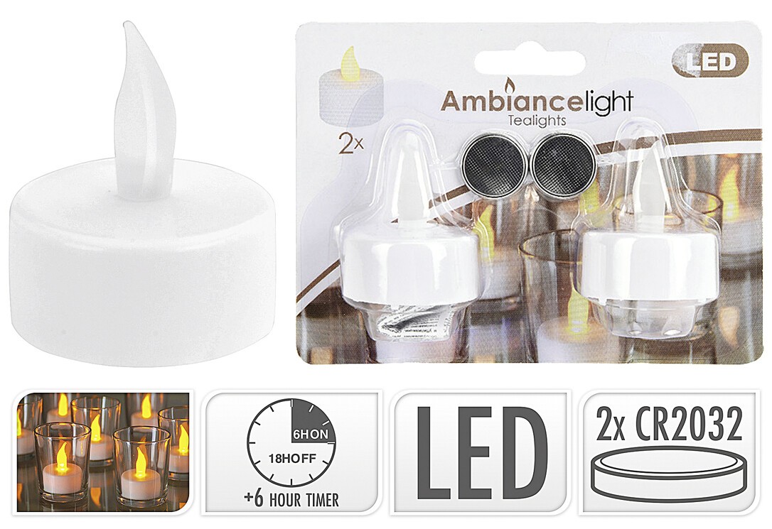 Led Teelichte Mit Timer Ws 2satz - 24 Stück