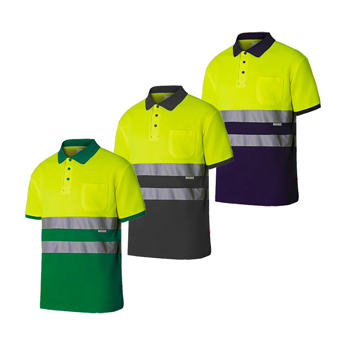 Velilla 305513 Wanrschutz-arbeitspolo - M - Schwarz / Gelb