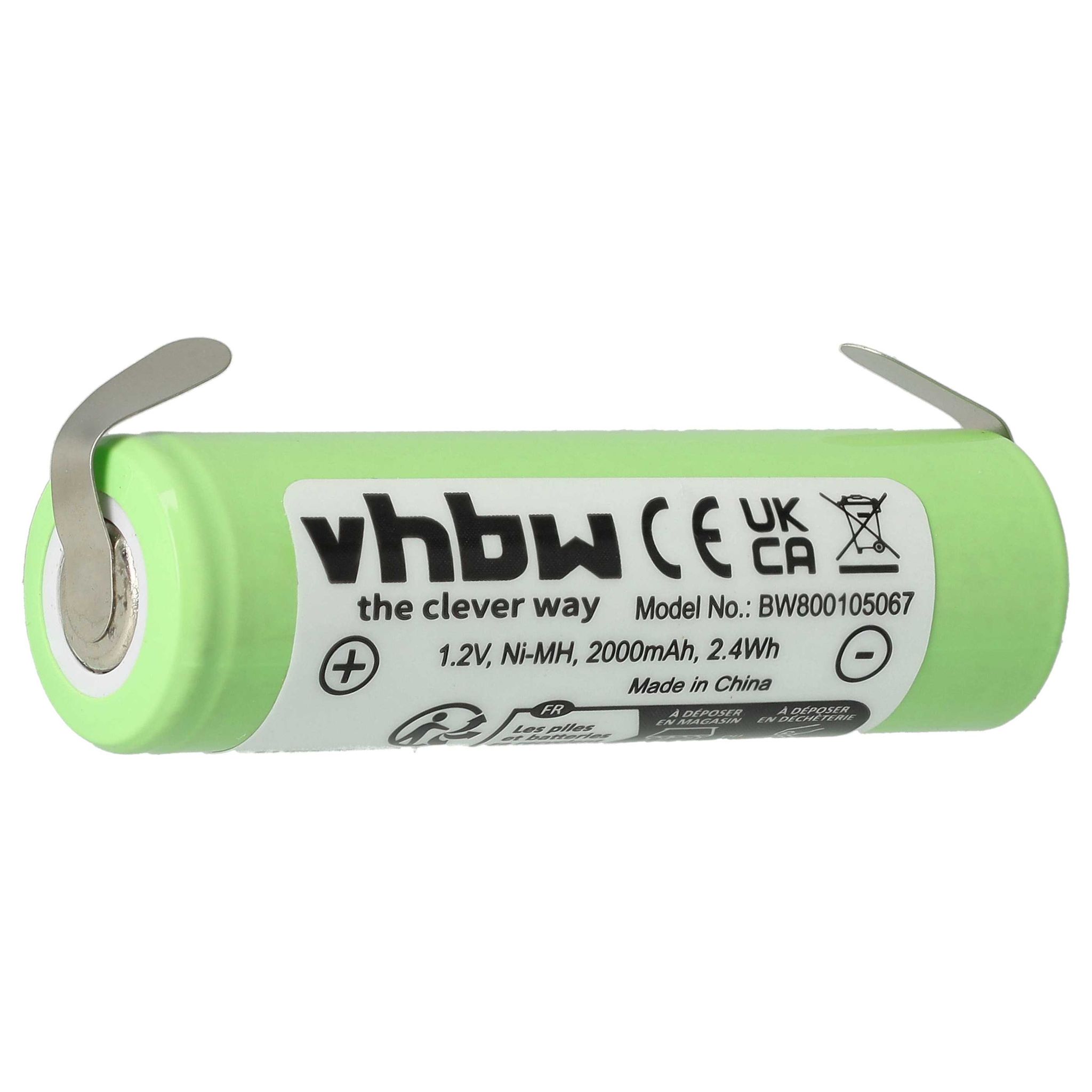 Vhbw - Akku Kompatibel Mit Philips Norelco T700, T7000, T7500, T760, T765, T770 Rasierer Haarschneider (2000mah, 1,2v, Nimh)