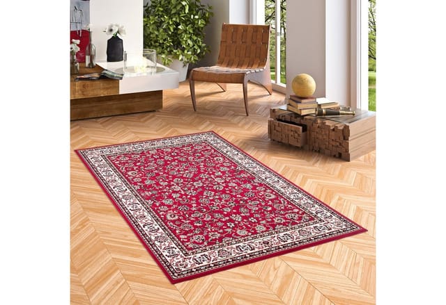 Pergamon Orient Teppich Trendline Rot Bordüre Rot 80x150cm