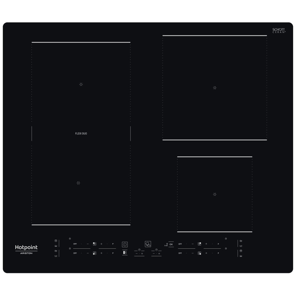 Induktionskochfeld Hotpoint Hb3160cne 7200w 4 Zonen