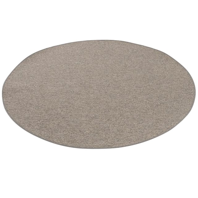 Snapstyle Bentzon Natur Flachgewebe Teppich Grau Blau 200cm Rund