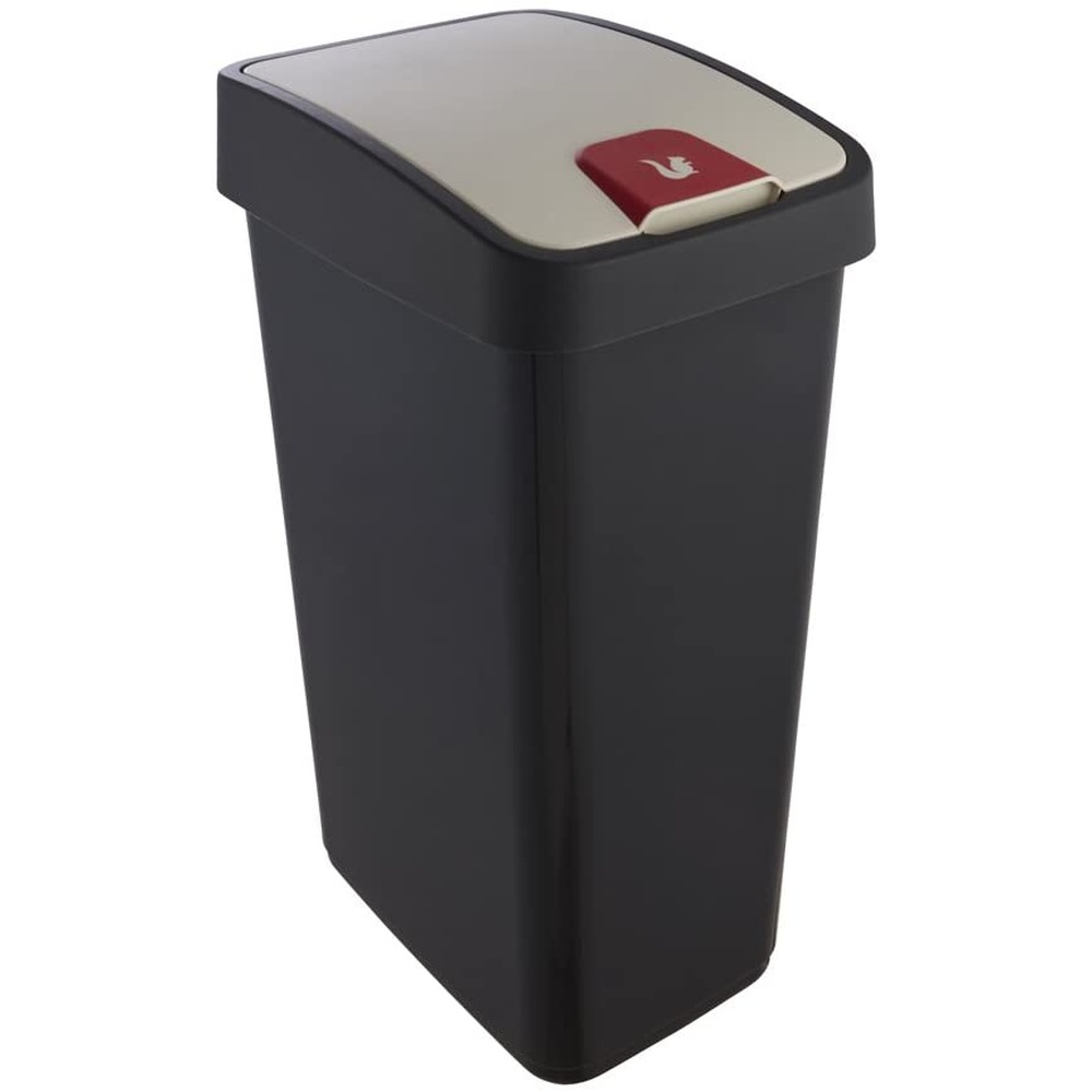 Premium -mülldose Mit Klappdeckel, Weicher Touch, 45 L, Magne, Graphitgrau