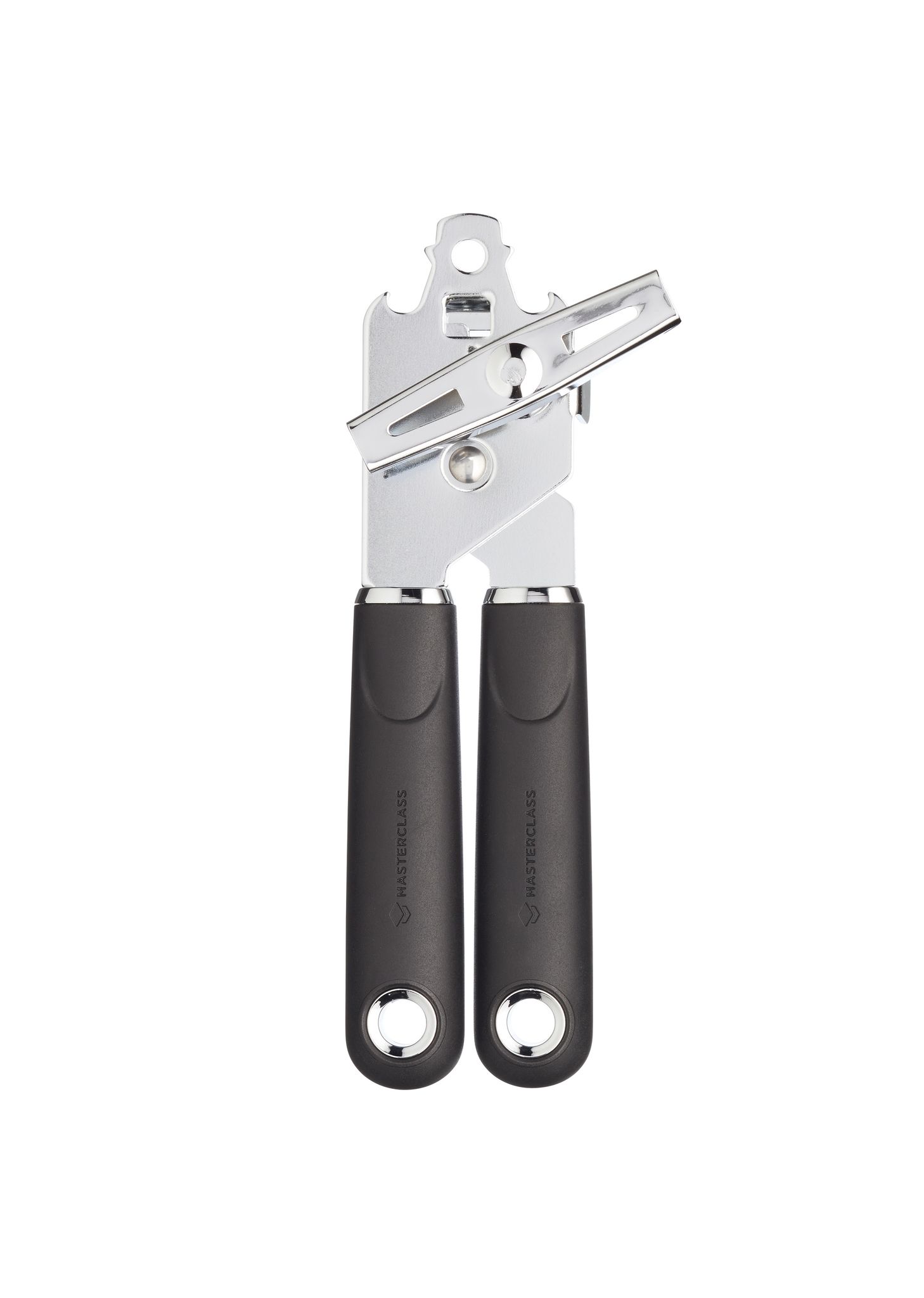 Kitchencraft Masterclass Dosenöffner Mit Ergonomischem Griff, Edelstahl, 19 Cm - Schwarz