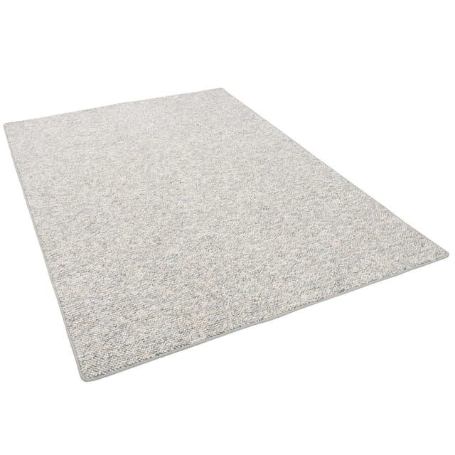 Snapstyle Luxus Woll-Optik Berber Juna Meliert Grau 160x160cm