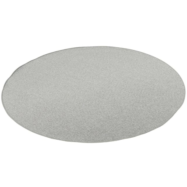 Snapstyle Bentzon Natur Flachgewebe Teppich Silber 200cm Rund