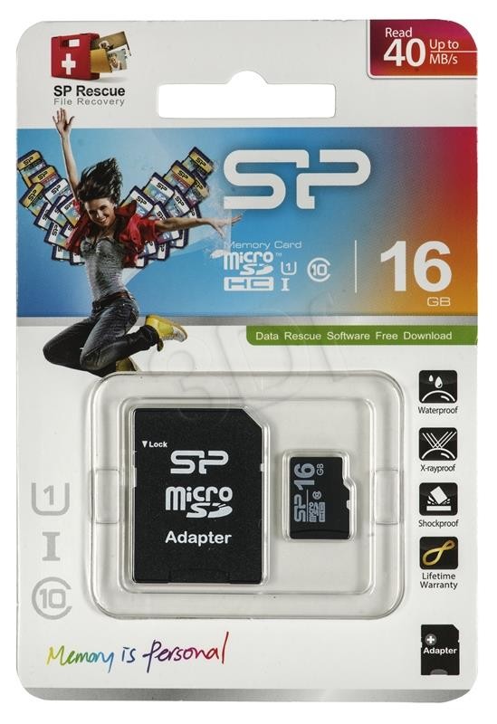 Silicon Power Sp016gbsth010v10sp Memory Card 16 Gb Microsdhc Uhs-i Class 10