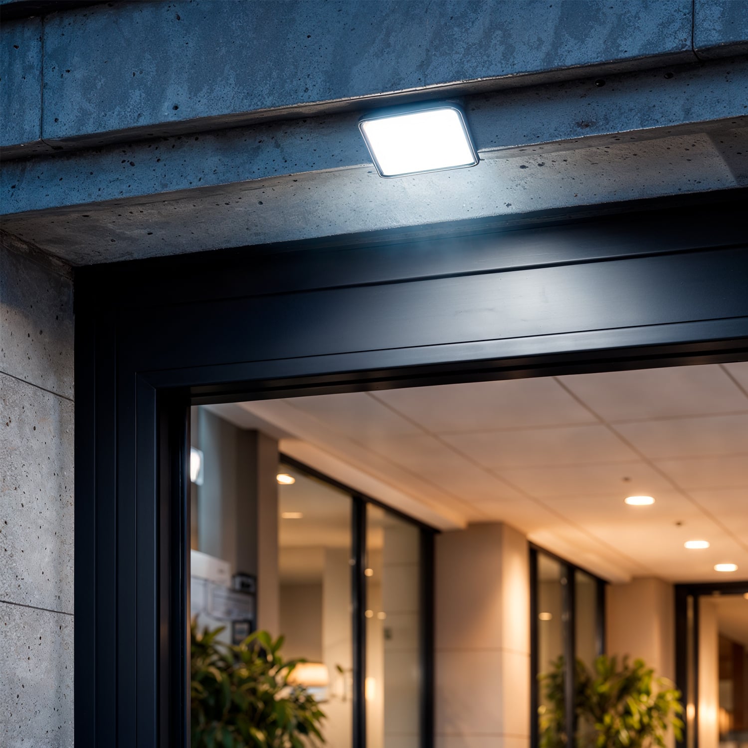 Led- Fluter 10w 120lm/w Ip65 Slim Glas Weiss 6000k Kaltweiß
