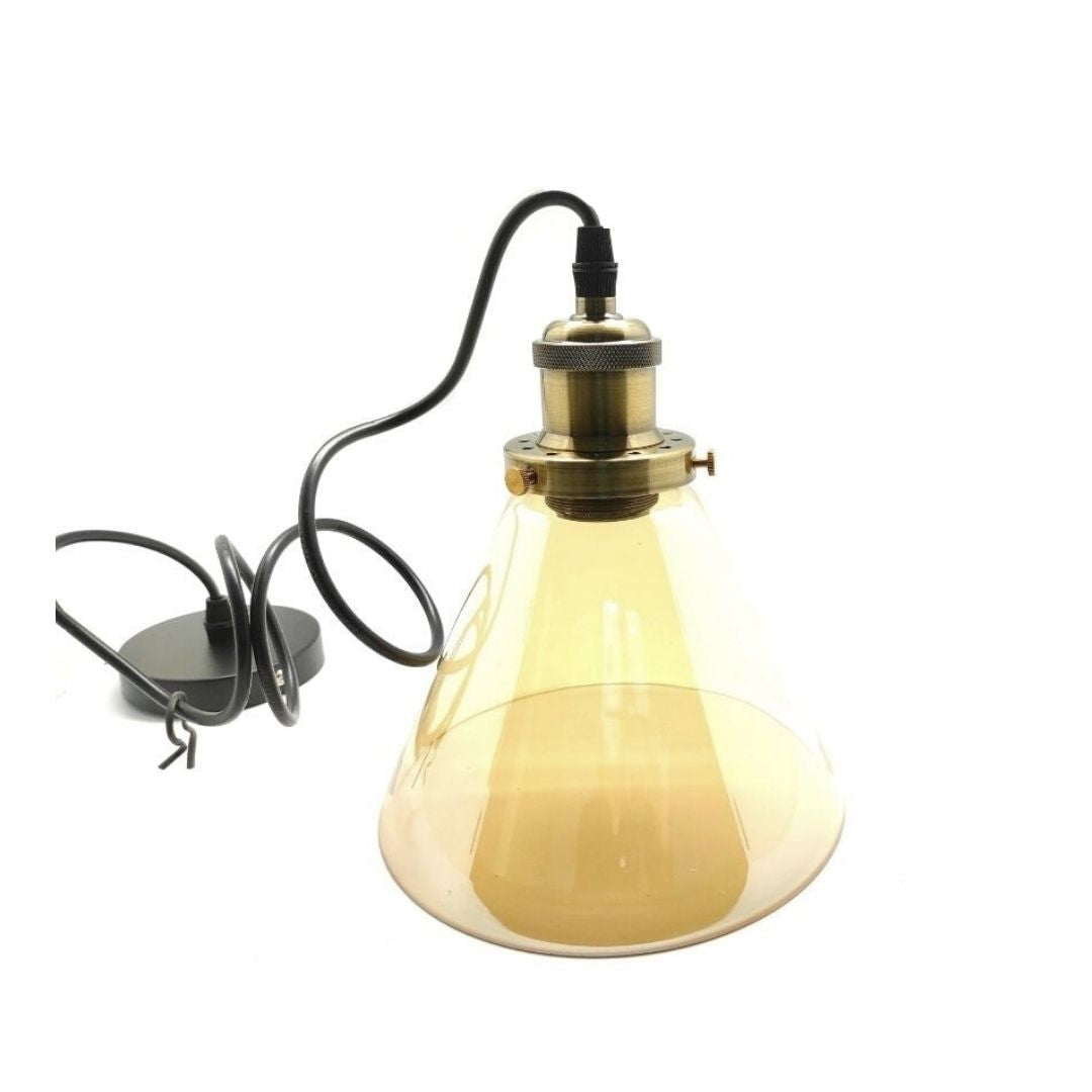 Vintage-kronleuchter E27 Tulpe Goldkristall