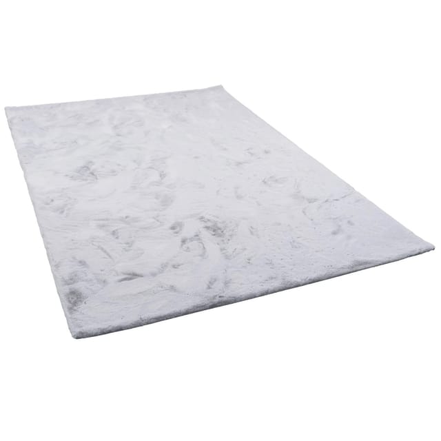 Pergamon Luxus Super Soft Fellteppich Plush Hellgrau 70x140cm