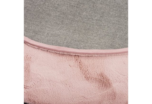 Pergamon Luxus Super Soft Fellteppich Plush Rund Altrosa 80x80cm