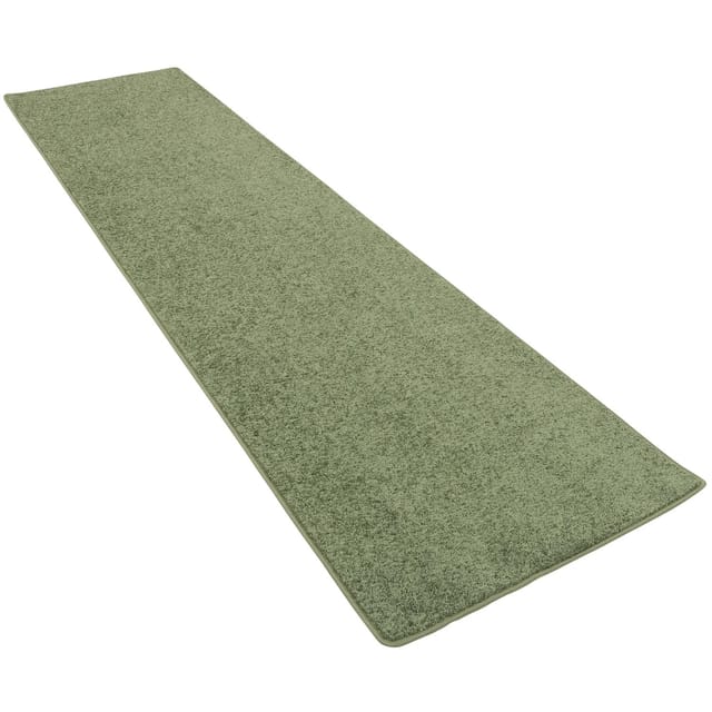 Snapstyle Hochflor Langflor Teppich Läufer Cottage Grün 100x200cm