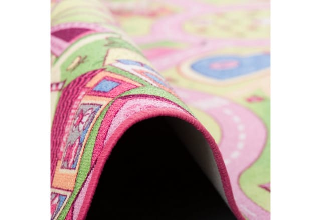 Snapstyle Kinder Spiel Straßenteppich Rosa 80x160cm