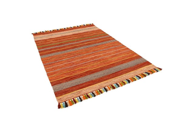 Pergamon Natur Teppich Kelim Kalleen Terrakotta 70x140cm