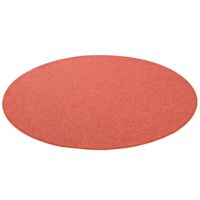 Snapstyle Feinschlingen Velour Teppich Strong Terrakotta 133cm Rund